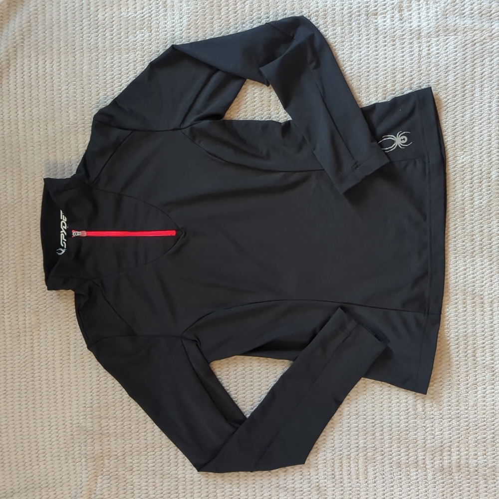Spyder Women's Baselayer 1/4 Zip Pink & Black
